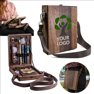 Multifunctional Wooden Handmade Crossbody Postman Bag